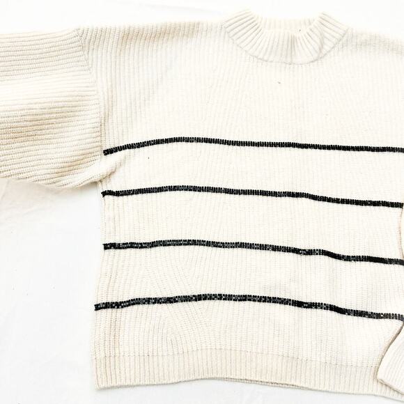 The Kooples Wool Long Sleeve Sweater Black Studded Trim Size 3 L - Picture 3 of 7